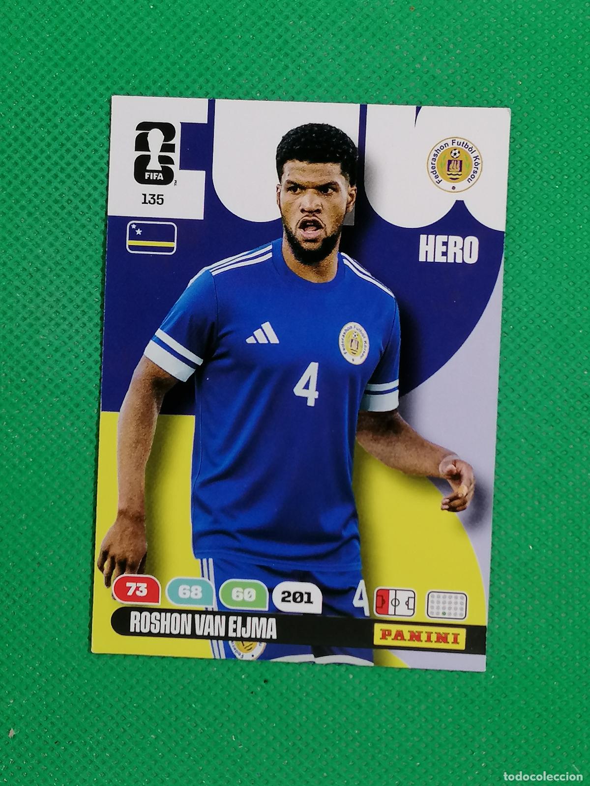 Football Stickers: 135 ROSHON VAN EIJMA CURACAO HERO ⚽ PANINI ADRENALYN FIFA WORLD CUP 26 2026 ⚽