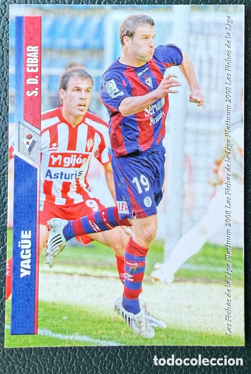 Football Stickers: 1123 YAGUE SD EIBAR FICHAS ALBUM MUNDICROMO 2007 2008 07 08