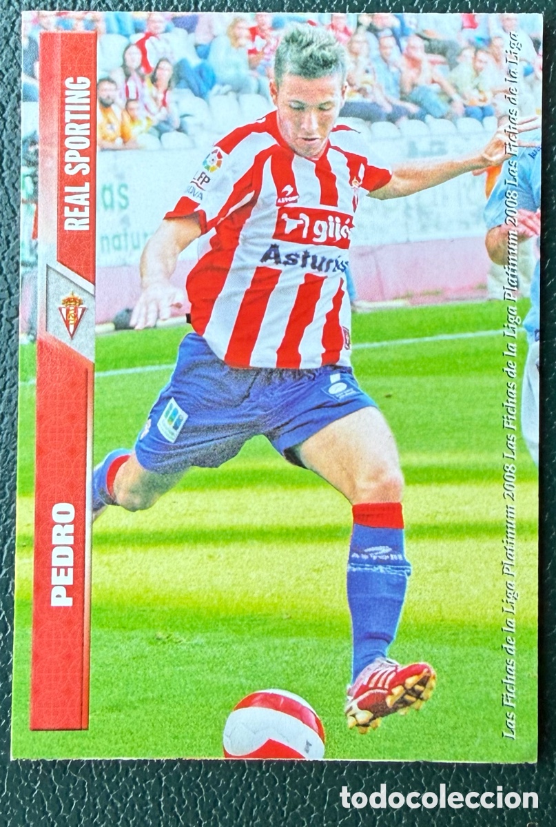 Fu&szlig;ball-Sticker: 987 PEDRO SPORTING DE GIJON FICHAS ALBUM MUNDICROMO 2007 2008 07 08