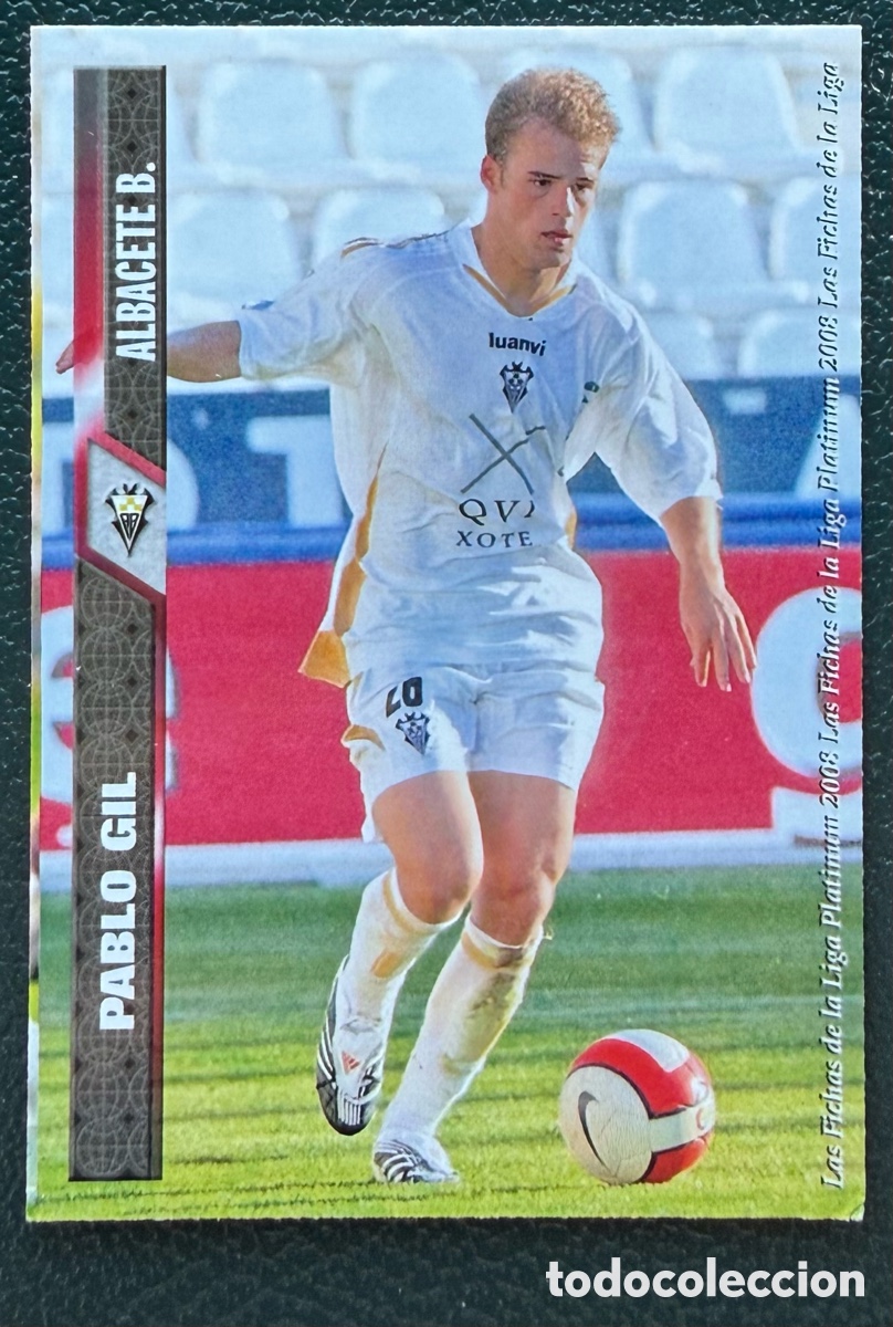 Cromos de F&uacute;tbol: 867 PABLO GIL ALBACETE FICHAS ALBUM MUNDICROMO 2007 2008 07 08