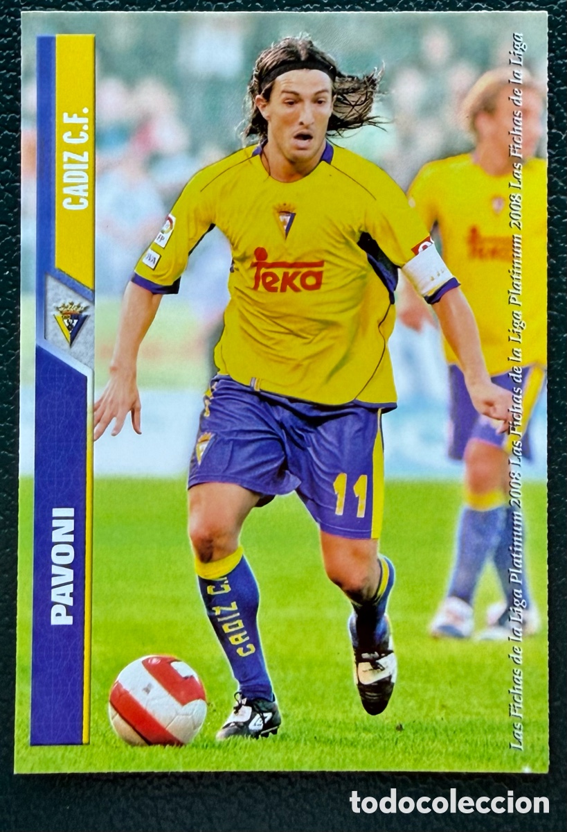 Figurine di Calcio: 853 PAVONI CADIZ CF FICHAS ALBUM MUNDICROMO 2007 2008 07 08