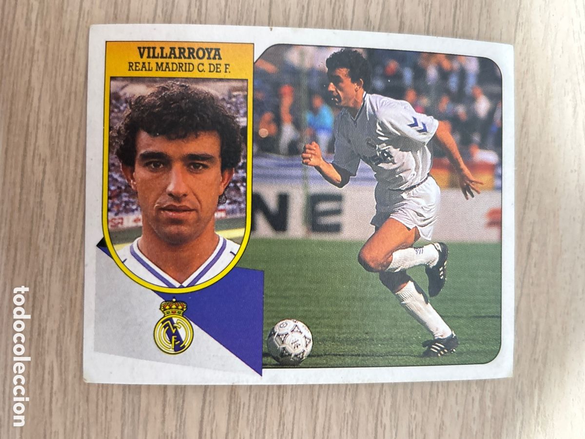 Cromos de F&uacute;tbol: VILLARROYA REAL MADRID CARTON LIGA ESTE 1991 1992 91 92 NUNCA PEGADO SIN PEGAR