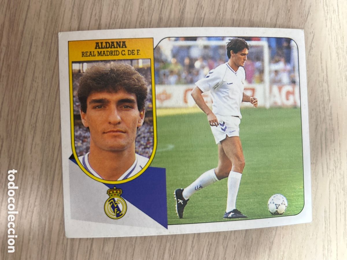 Cromos de F&uacute;tbol: ALDANA REAL MADRID CARTON LIGA ESTE 1991 1992 91 92 NUNCA PEGADO SIN PEGAR