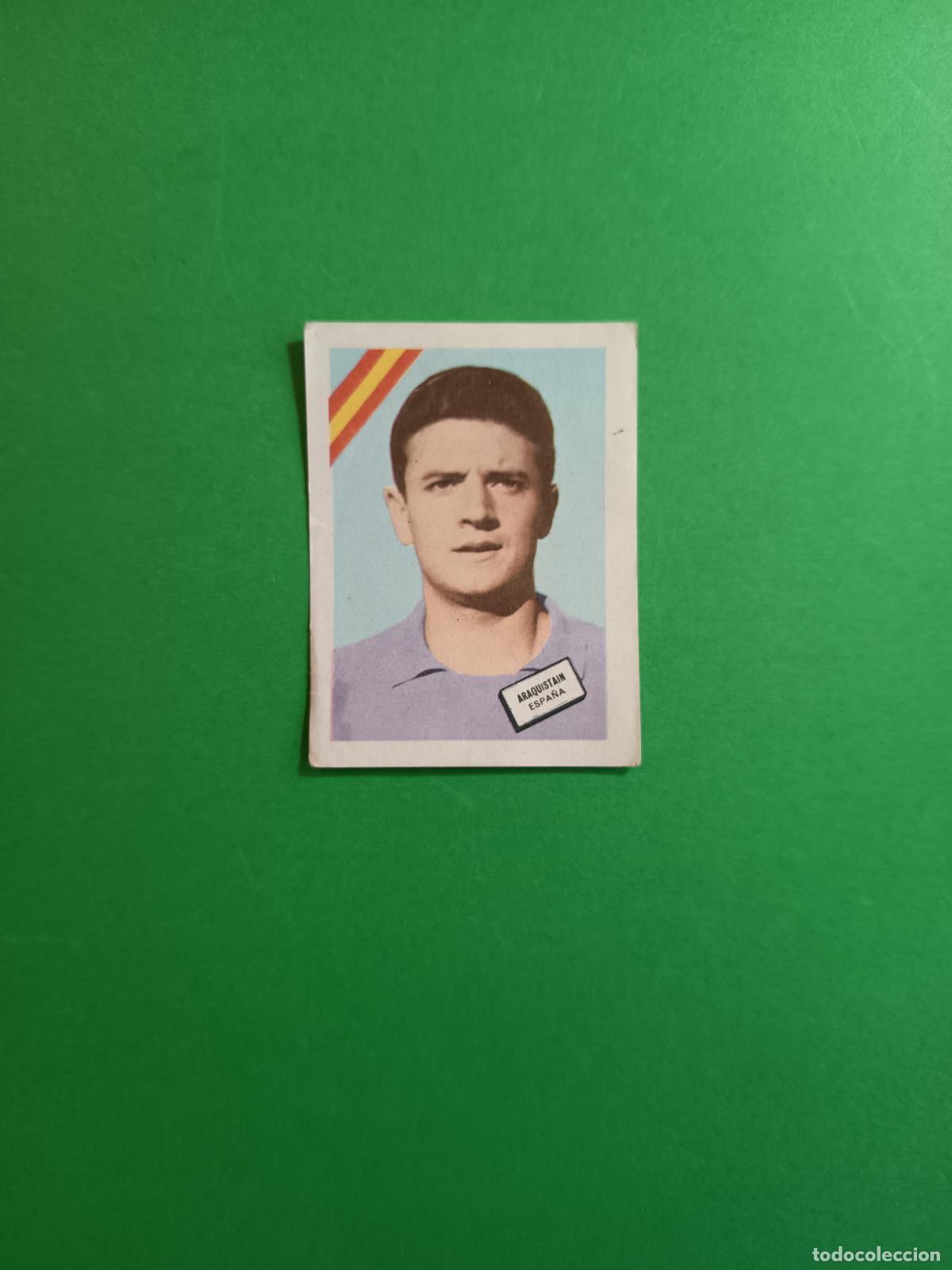 Cromos de F&uacute;tbol: CROMO SIN PEGAR MUNDIAL DE FUTBOL CHILE 1962 ARAQUISTAIN SELECCION ESPA&Ntilde;A
