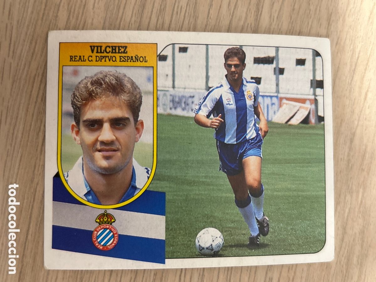 Cromos de F&uacute;tbol: VILCHEZ ESPA&Ntilde;OL COLOCA CART&Oacute;N LIGA ESTE 1991 1992 91 92 NUNCA PEGADO SIN PEGAR