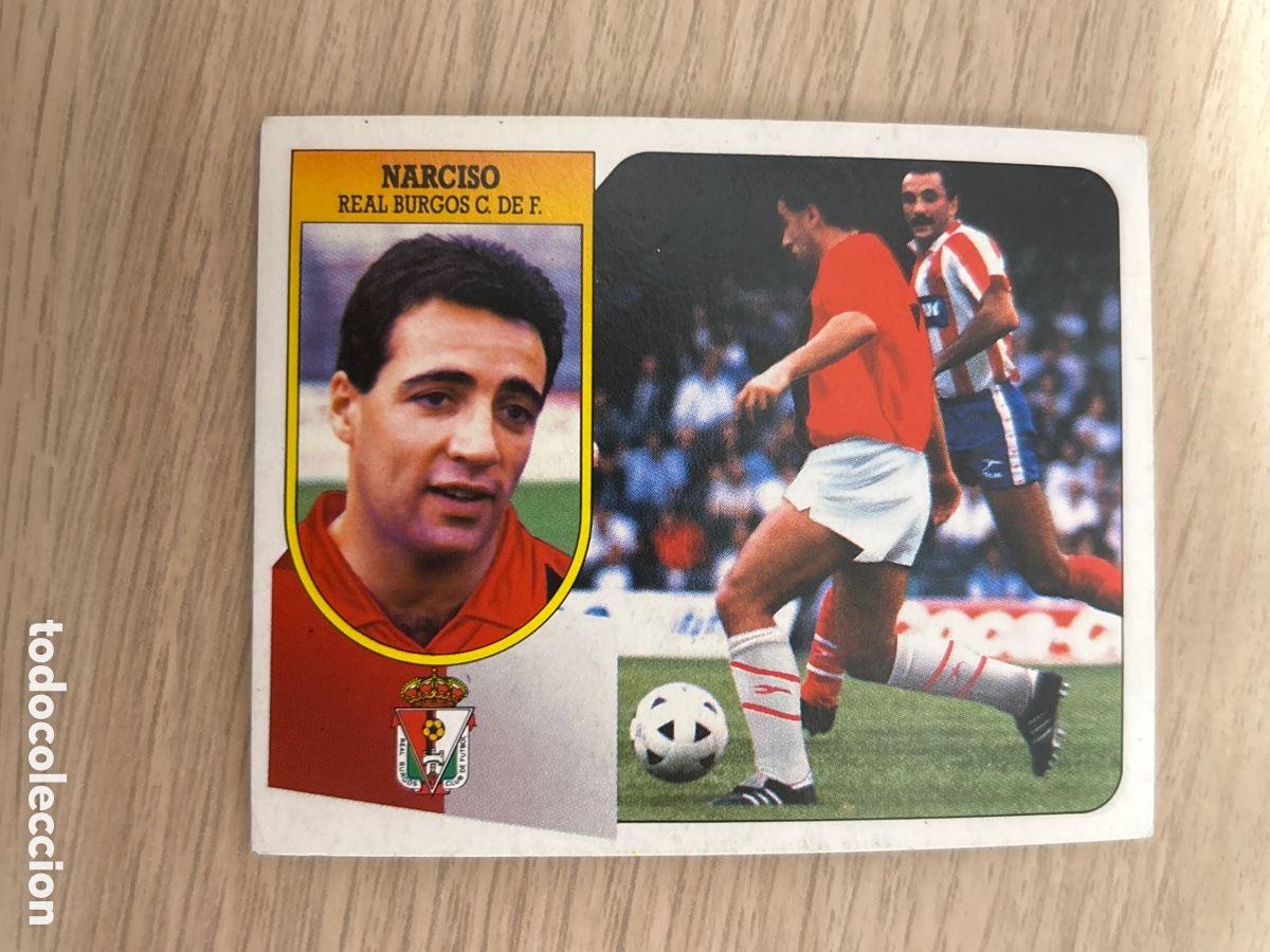 Cromos de Futebol: NARCISO BURGOS COLOCA CART&Oacute;N LIGA ESTE 1991 1992 91 92 NUNCA PEGADO SIN PEGAR