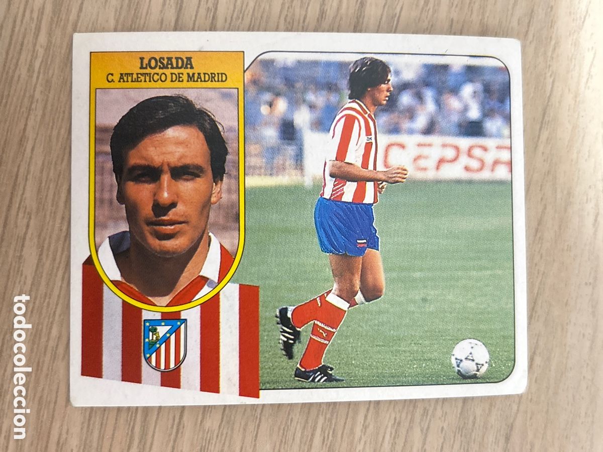 Cromos de F&uacute;tbol: LOSADA ATLETICO MADRID FICHAJE 17 CART&Oacute;N LIGA ESTE 1991 1992 91 92 NUNCA PEGADO SIN PEGAR