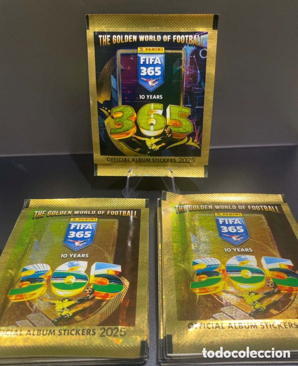 Cromos de F&uacute;tbol: Lote 20 sobres cromos Panini FIFA 365 2025 10 Years Messi Lamine Yama
