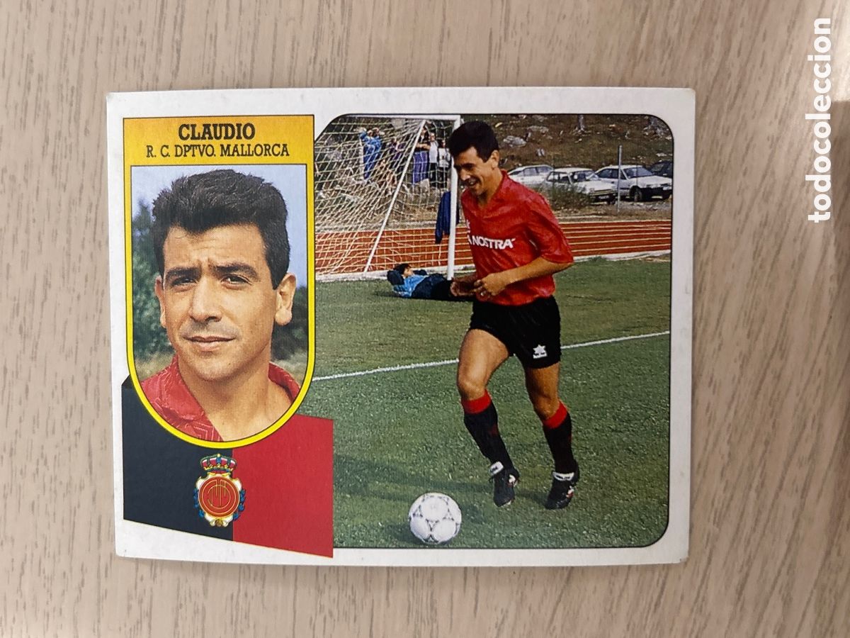 Cromos de F&uacute;tbol: CLAUDIO MALLORCA BAJA CART&Oacute;N LIGA ESTE 1991 1992 91 92 NUNCA PEGADO SIN PEGAR