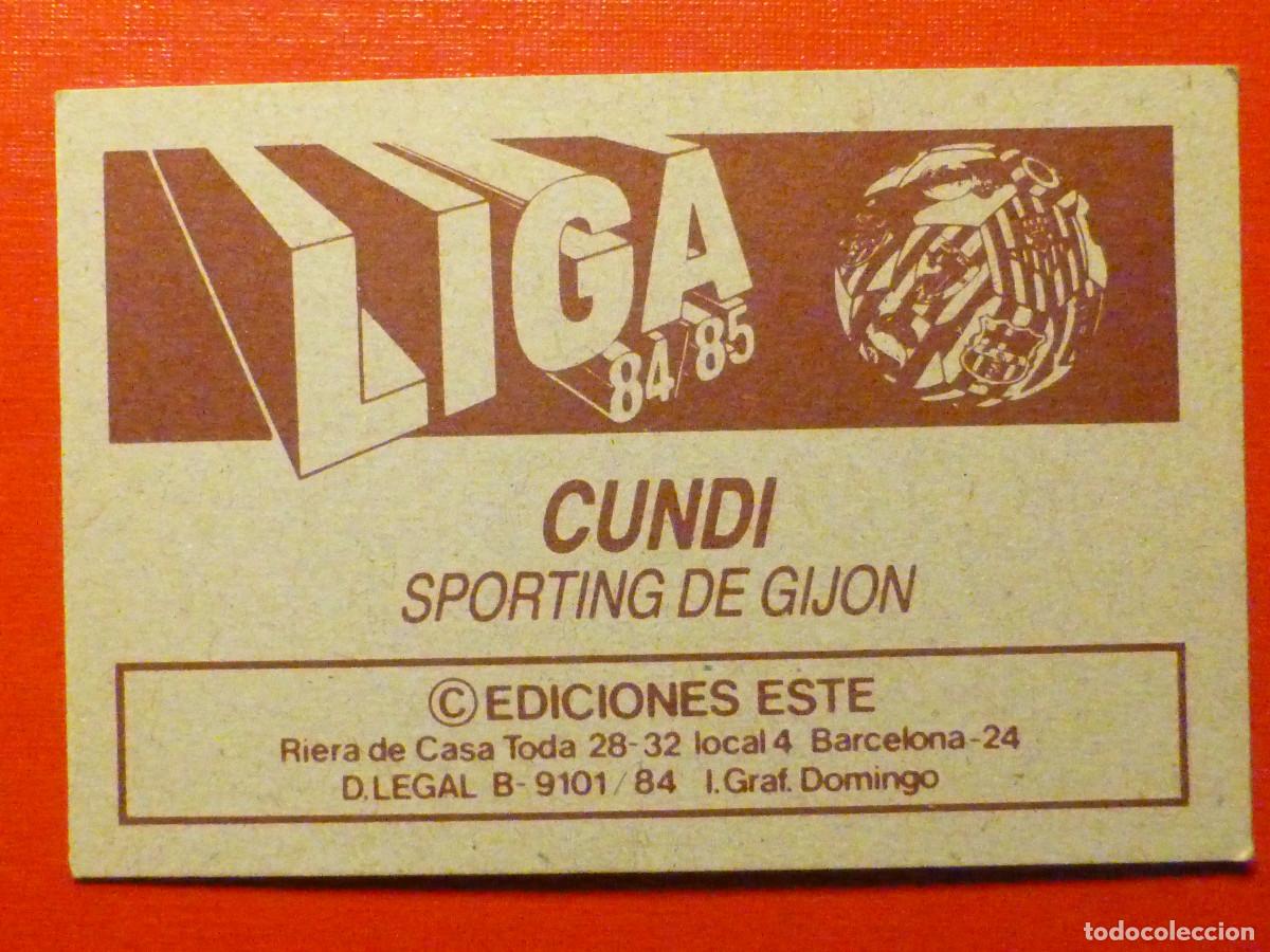 Cromos de F&uacute;tbol: Cromo Futbol - Liga 84-85 - Cundi - Sporting de Gij&oacute;n - Ediciones Este 1984/1985 - Nunca Pegado