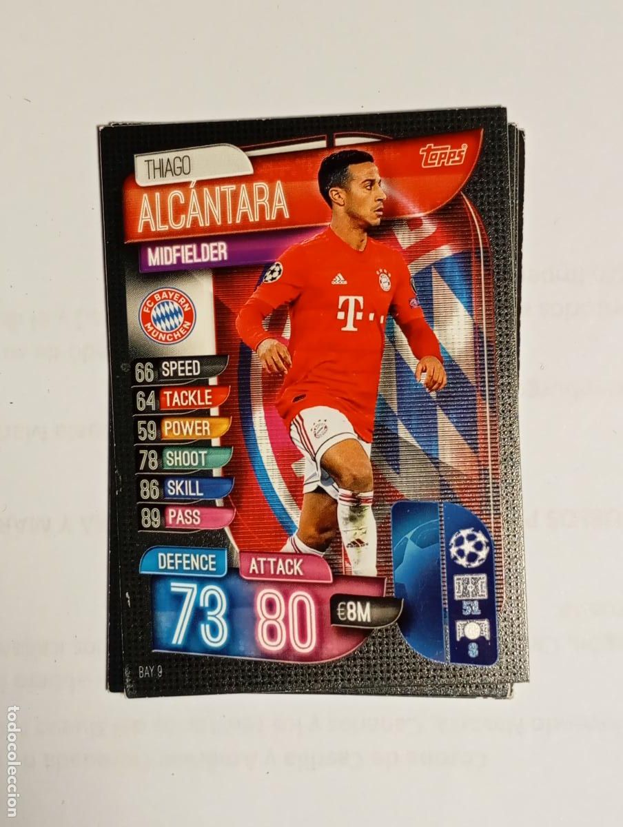 Cromos de F&uacute;tbol: CROMO TARJETA UEFA CHAMPIONS LEAGUE TOPPS. BAYERN DE MUNICH. THIAGO. TDKP26B