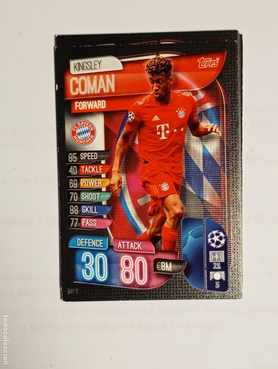 Cromos de F&uacute;tbol: CROMO TARJETA UEFA CHAMPIONS LEAGUE TOPPS. BAYERN DE MUNICH. COMAN. TDKP26B