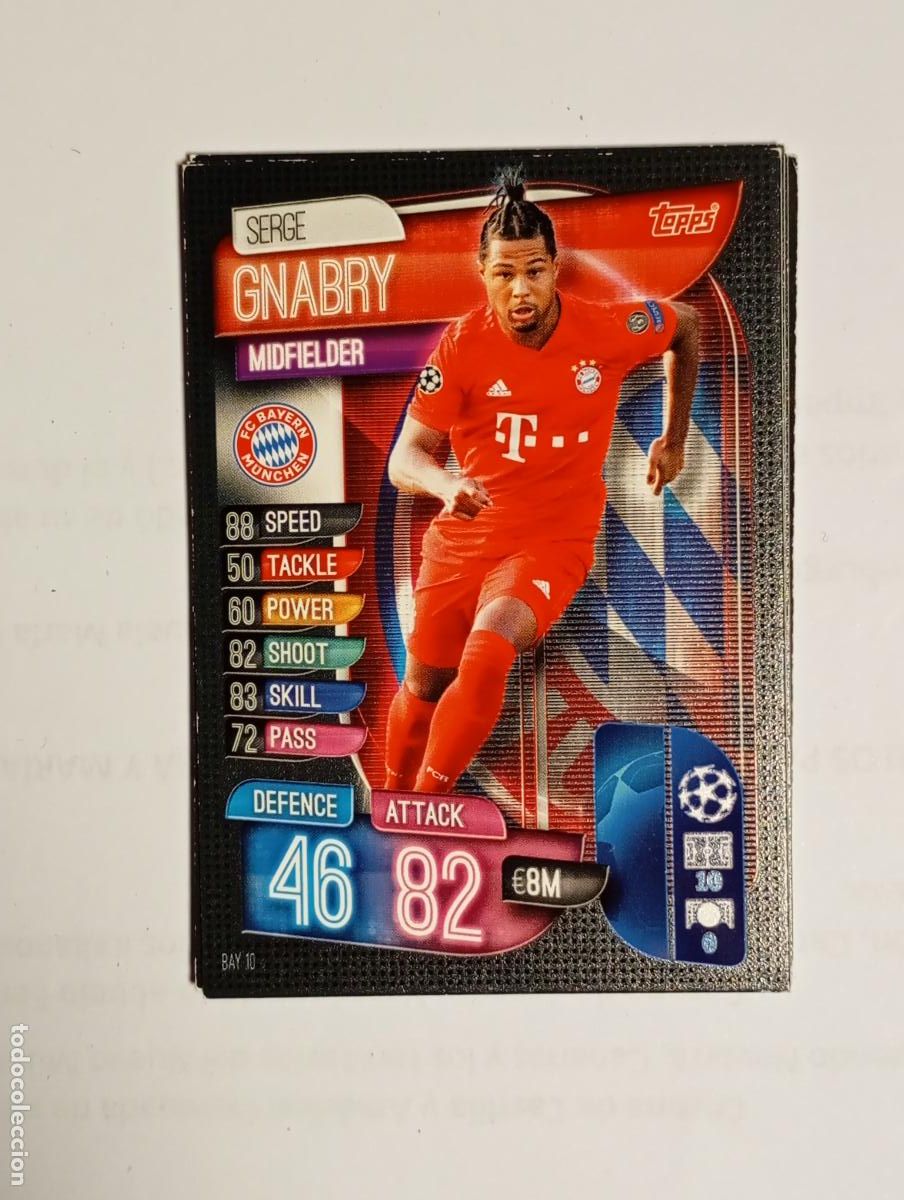 Cromos de F&uacute;tbol: CROMO TARJETA UEFA CHAMPIONS LEAGUE TOPPS. BAYERN DE MUNICH. GNABRY. TDKP26B