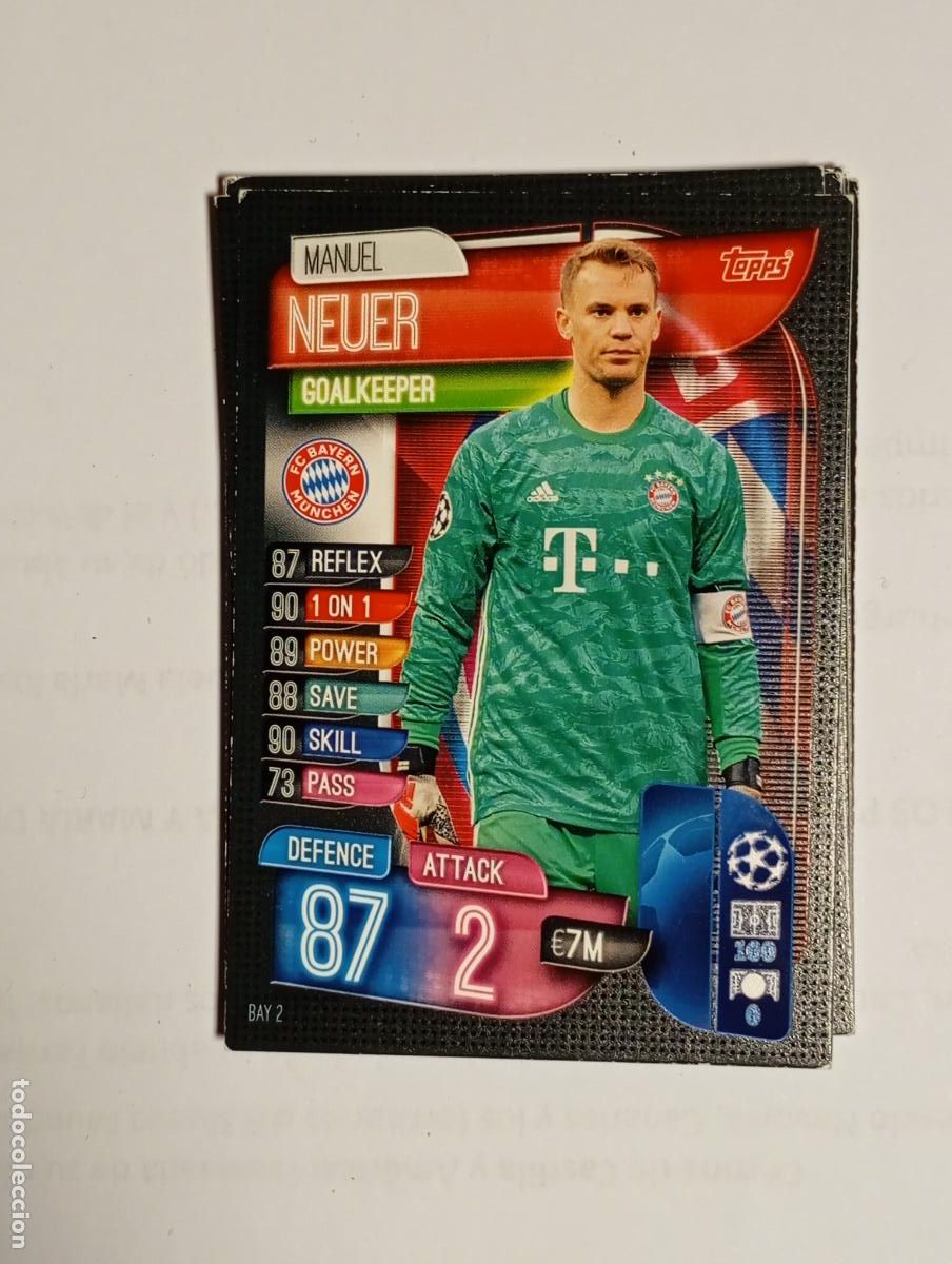 Cromos de F&uacute;tbol: CROMO TARJETA UEFA CHAMPIONS LEAGUE TOPPS. BAYERN DE MUNICH. NEUER. TDKP26B