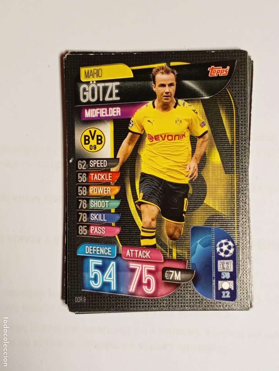 Cromos de F&uacute;tbol: CROMO TARJETA UEFA CHAMPIONS LEAGUE TOPPS. BORUSSIA DORTMUND. GOTZE. TDKP26B