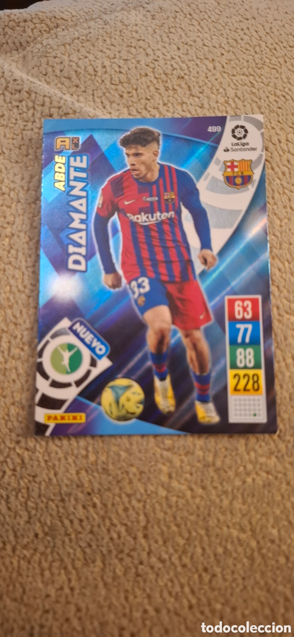 Cromos de F&uacute;tbol: ABDE N&ordm; 499 / NUEVO DIAMANTE (F.C. BARCELONA) ADRENALYN XL 2021 2022 PANINI 21 22 CARD TARJETA
