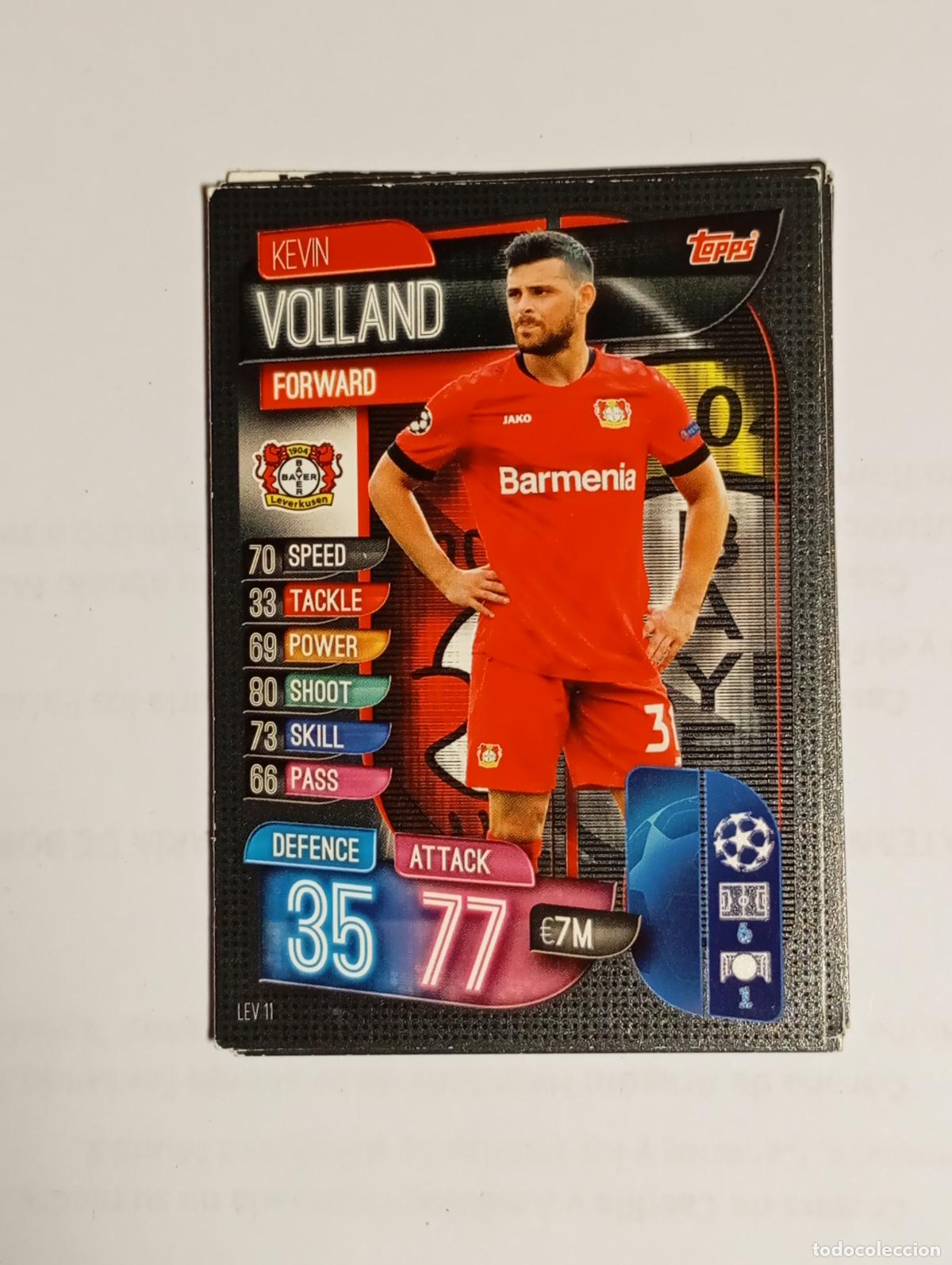 Fu&szlig;ball-Sticker: CROMO TARJETA UEFA CHAMPIONS LEAGUE TOPPS. BAYER LEVERKUSEN. VOLLAND. TDKP26B