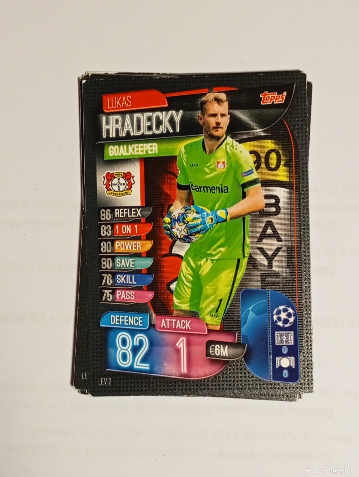 Fu&szlig;ball-Sticker: CROMO TARJETA UEFA CHAMPIONS LEAGUE TOPPS. BAYER LEVERKUSEN. HRADECKY. TDKP26B