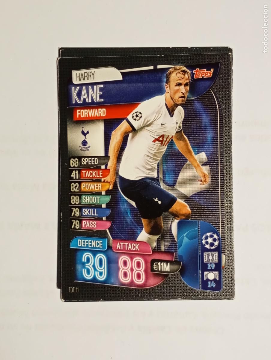 Cromos de F&uacute;tbol: CROMO TARJETA UEFA CHAMPIONS LEAGUE TOPPS. TOTTENHAM. KANE. TDKP26B