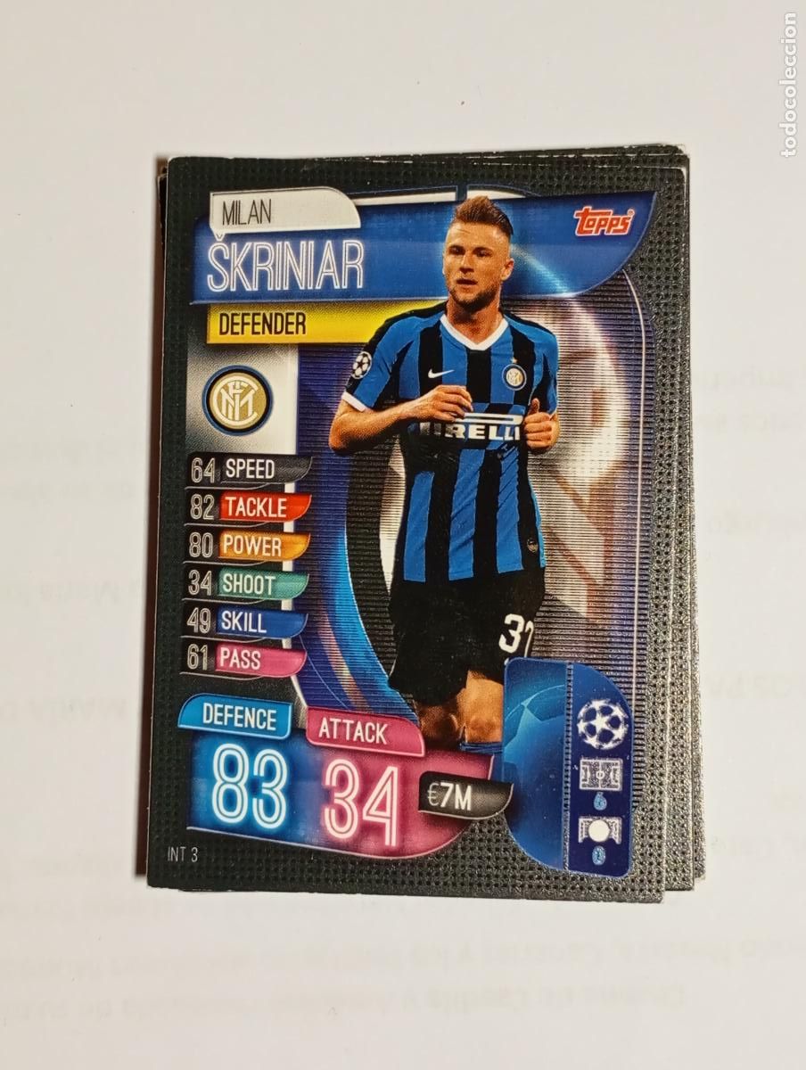 Cromos de F&uacute;tbol: CROMO TARJETA UEFA CHAMPIONS LEAGUE TOPPS. INTER DE MIL&Aacute;N. SKRINIAR. TDKP26B