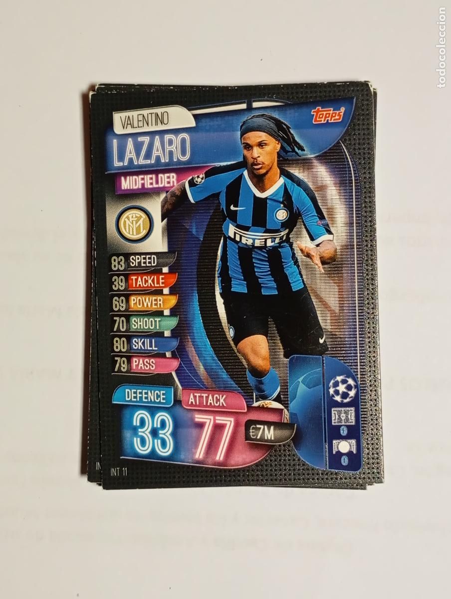 Cromos de F&uacute;tbol: CROMO TARJETA UEFA CHAMPIONS LEAGUE TOPPS. INTER DE MIL&Aacute;N. LAZARO. TDKP26B