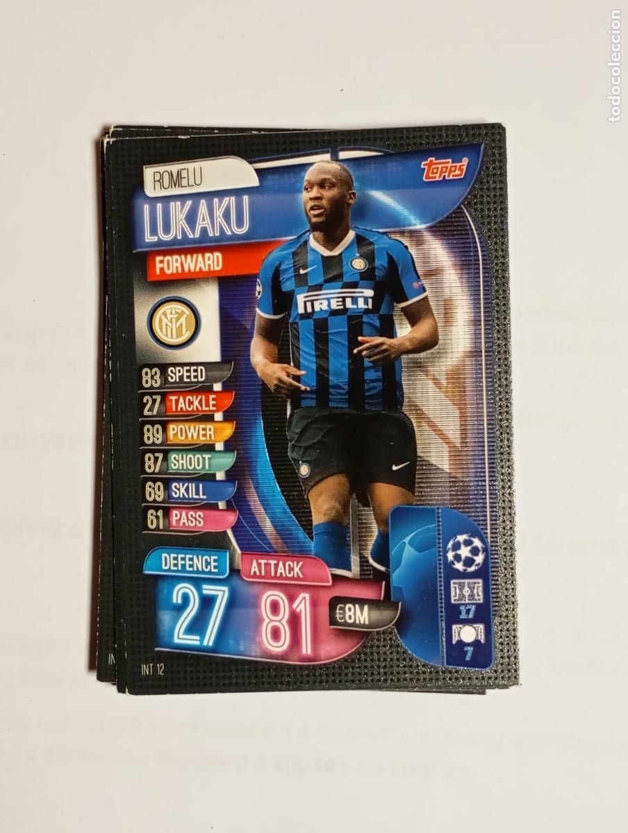 Cromos de F&uacute;tbol: CROMO TARJETA UEFA CHAMPIONS LEAGUE TOPPS. INTER DE MIL&Aacute;N. LUKAKU. TDKP26B