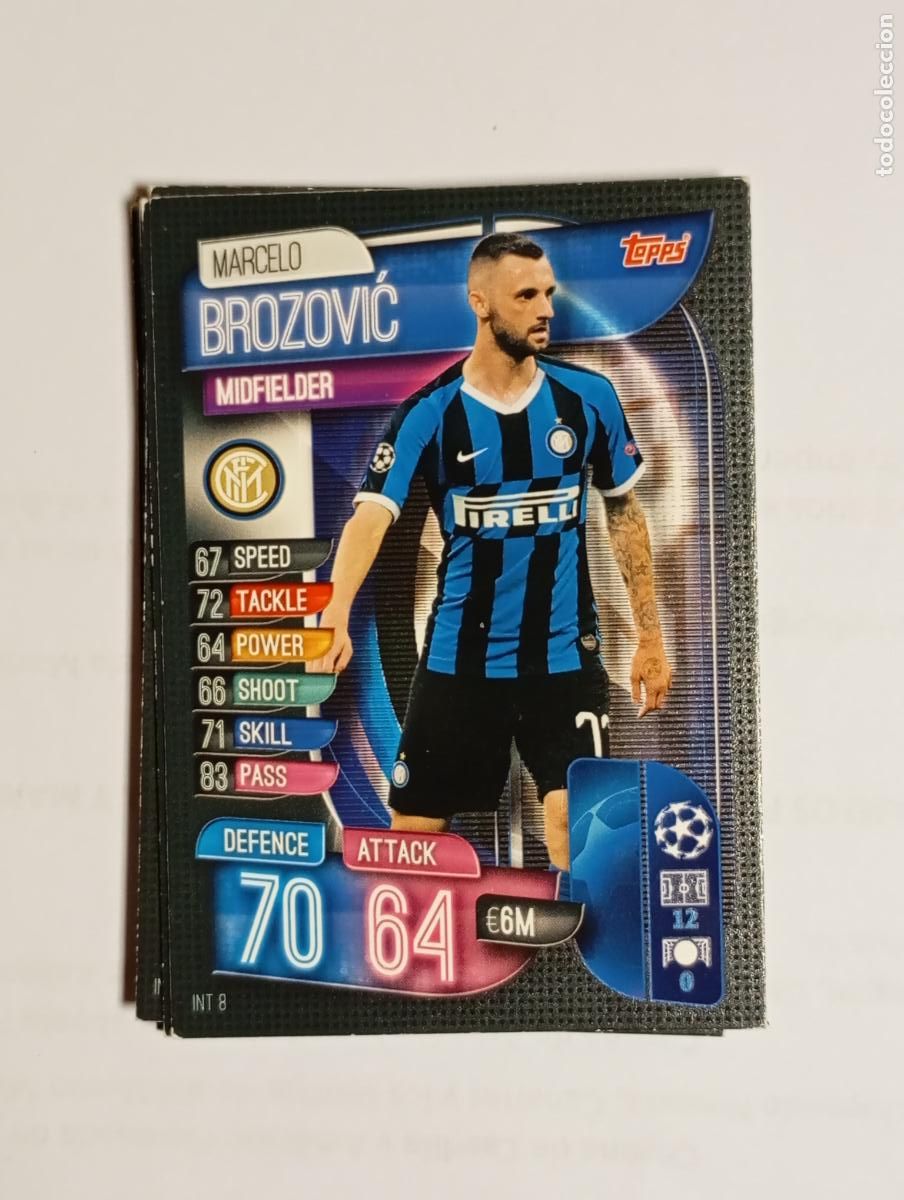 Cromos de F&uacute;tbol: CROMO TARJETA UEFA CHAMPIONS LEAGUE TOPPS. INTER DE MIL&Aacute;N. BROZOVIC. TDKP26B