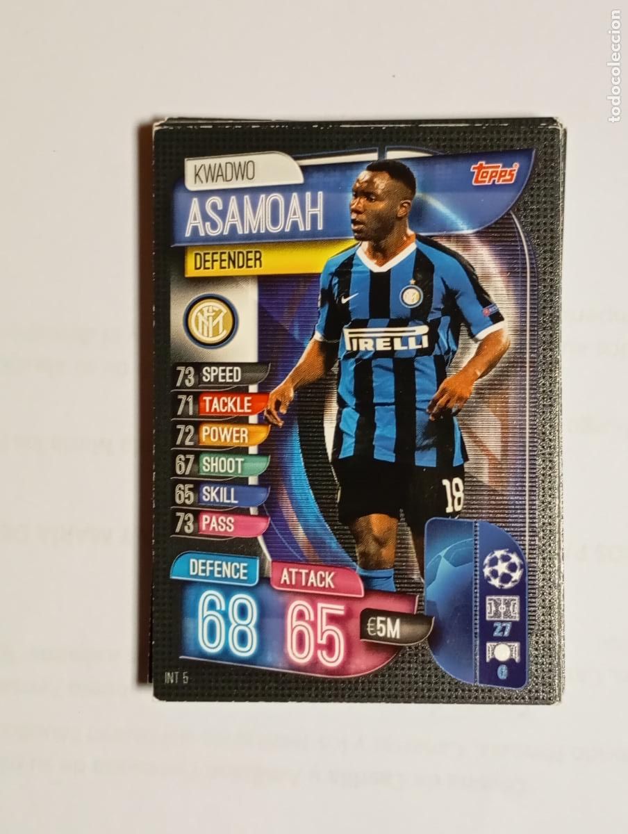 Cromos de F&uacute;tbol: CROMO TARJETA UEFA CHAMPIONS LEAGUE TOPPS. INTER DE MIL&Aacute;N. ASAMOAH. TDKP26B