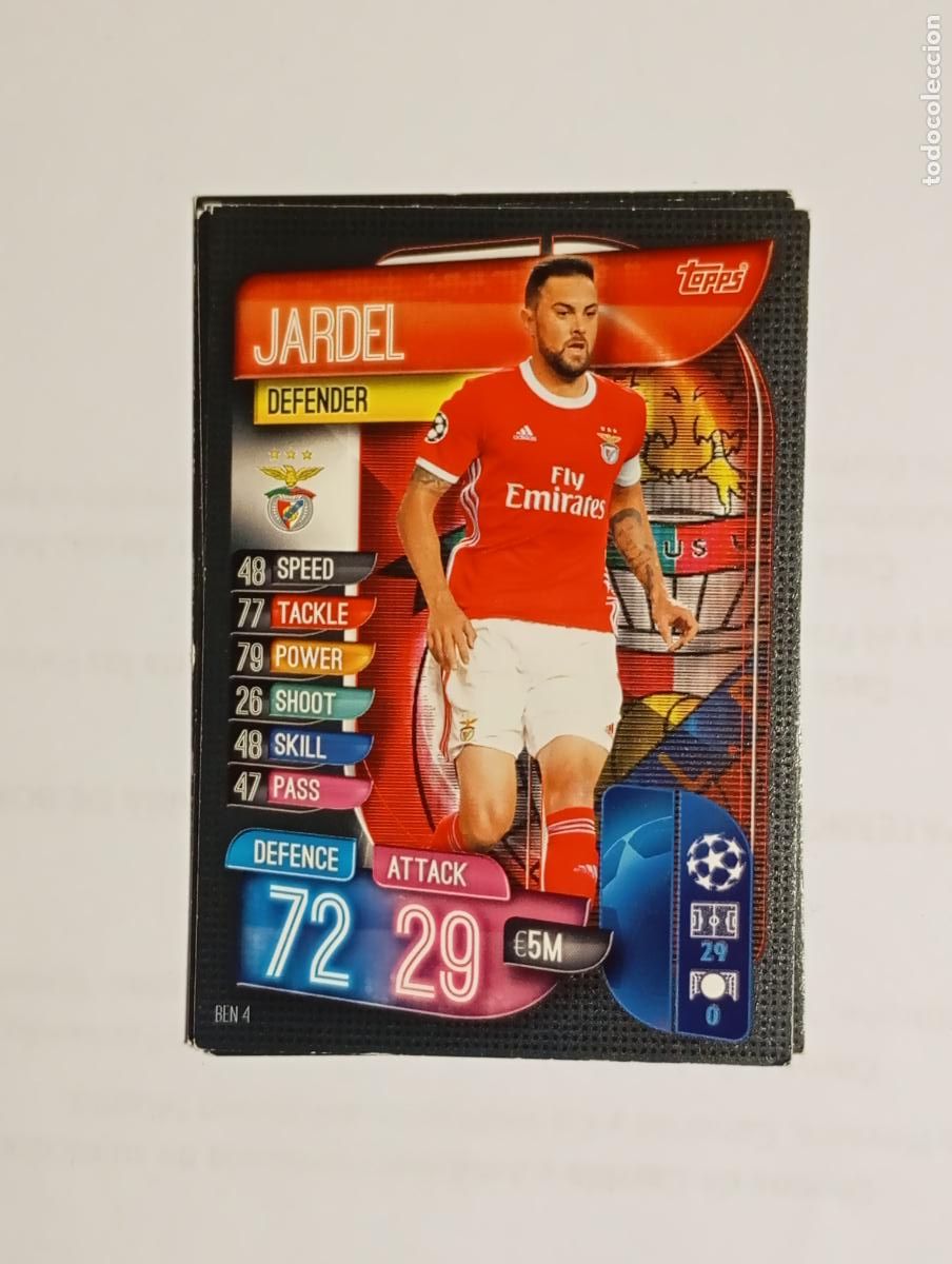 Cromos de F&uacute;tbol: CROMO TARJETA UEFA CHAMPIONS LEAGUE TOPPS. BENFICA. JARDEL. TDKP26B