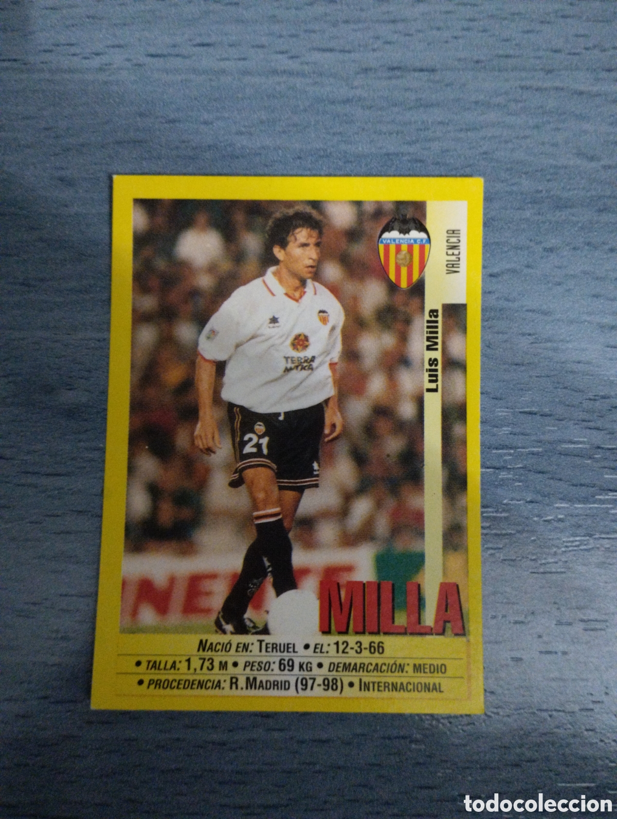 Fu&szlig;ball-Sticker: Cromo Panini liga 99 00 milla 66 valencia sin pegar