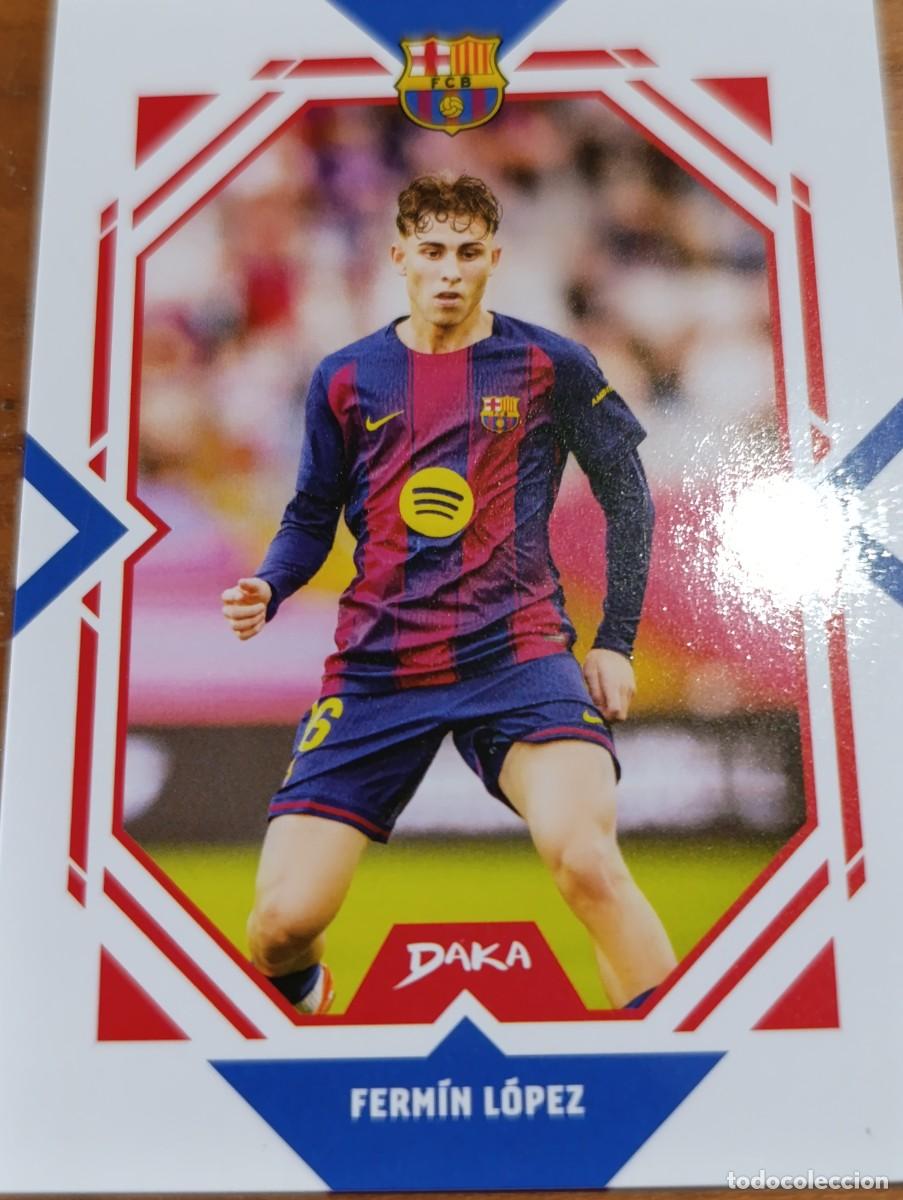 Fu&szlig;ball-Sticker: DAKA. COLECCION DE CARDS. FERMIN LOPEZ. FCB-8-A. FC BARCELONA. 2025