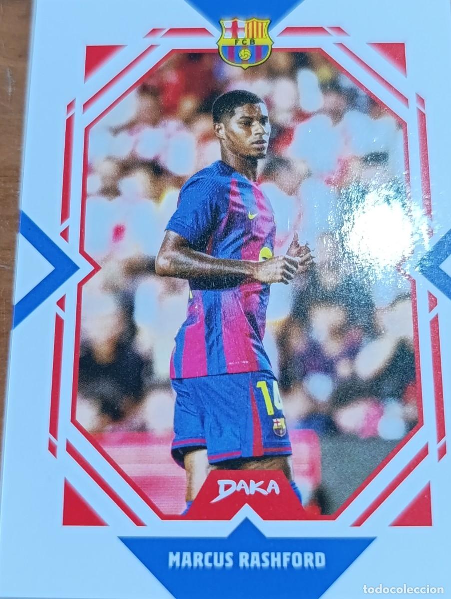 Fu&szlig;ball-Sticker: DAKA. COLECCION DE CARDS. MARCUS RASHFORD. FCB-3-A. FC BARCELONA. 2025