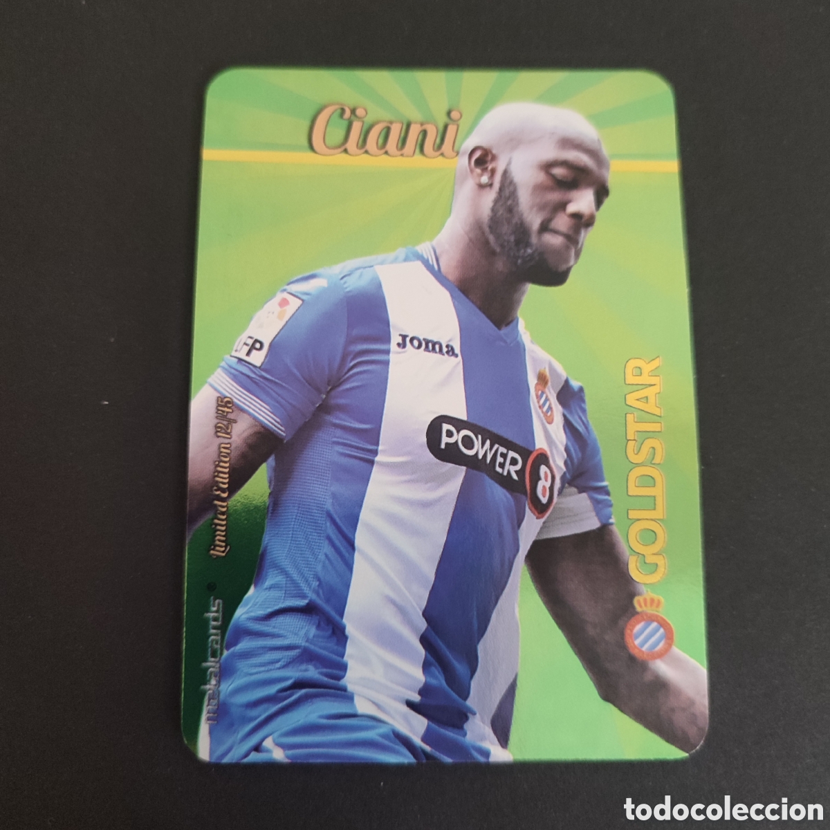 Figurine di Calcio: CIANI (R.C.D ESPANYOL) GOLDSTAR BRILLO LISO , LIMITED EDITION 12/45 MUNDICROMO 2015 2016