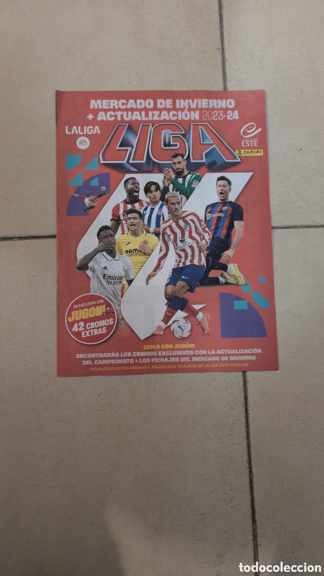 Cromos de F&uacute;tbol: HOJAS VACIAS SIN CROMOS MERCADO INVIERNO LIGA ESTE 2023/24 23 24 NUEVAS