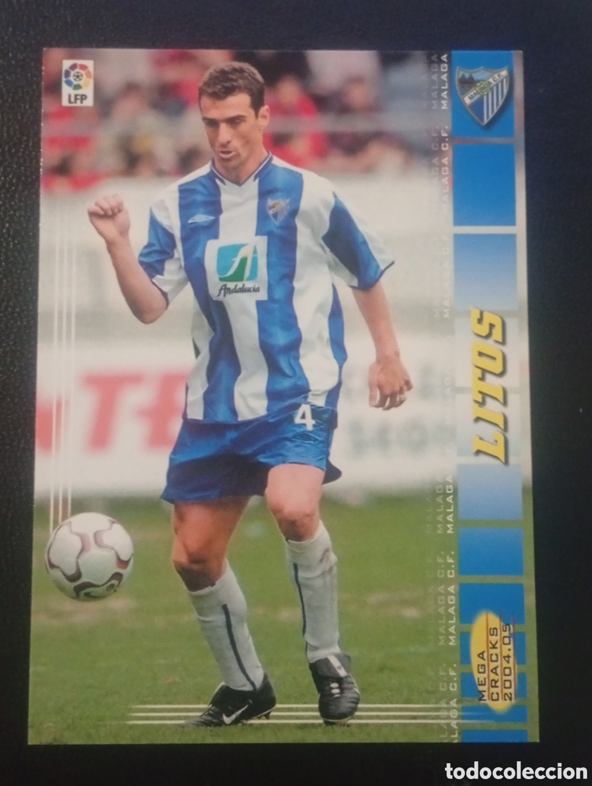 Cromos de F&uacute;tbol: 186 LITOS MALAGA MEGACRACKS 2004 2005 4 5 CROMOS CARDS PANINI SPORTS MUNDICROMO