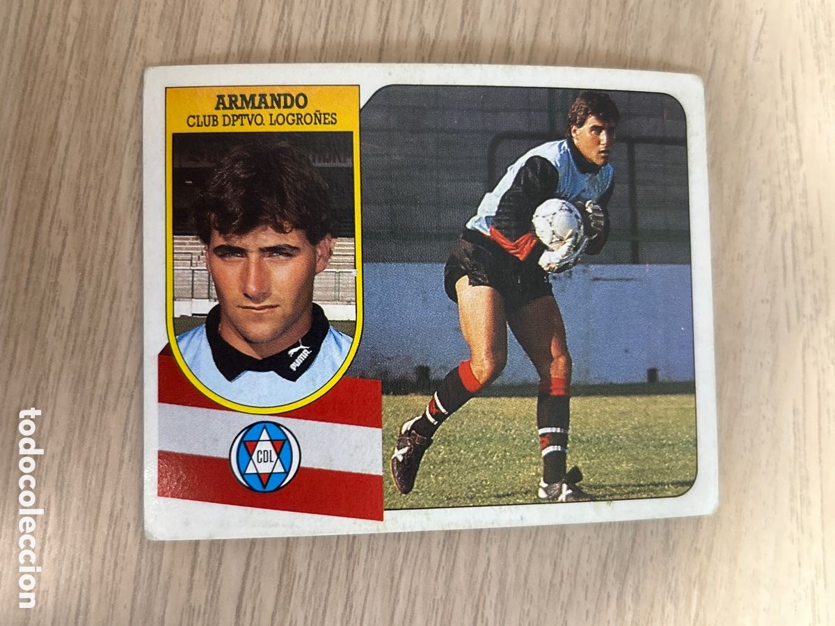 Cromos de F&uacute;tbol: ARMANDO C. D. LOGRO&Ntilde;ES LIGA ESTE 1991 1992 91 92 NUNCA PEGADO SIN PEGAR