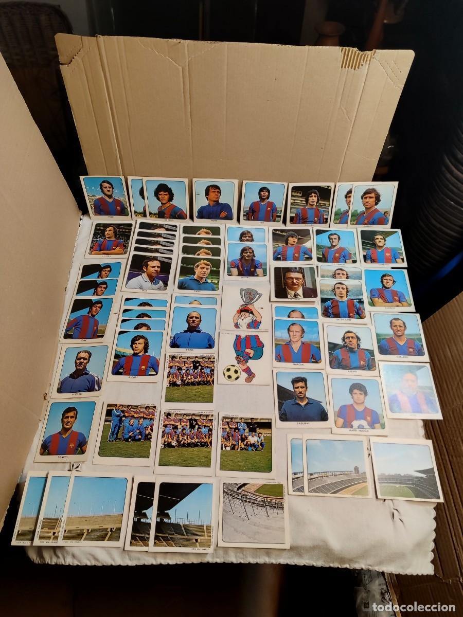 Fu&szlig;ball-Sticker: Lote de cromos Bar&ccedil;a campe&oacute;n 1973-74.Keisa.F.C.Barcelona.Johan Cruyff.casi como nuevos.nunca pegados