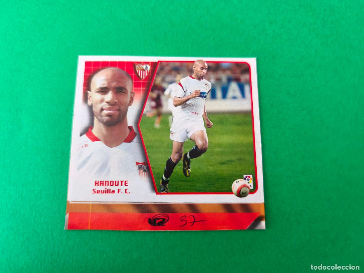 Figurine di Calcio: CROMO FUTBOL KANOUTE SEVILLA F.C. RECORTADO FICHAJE N&ordm; 37 LIGA ESTE 2005-2006/05-06