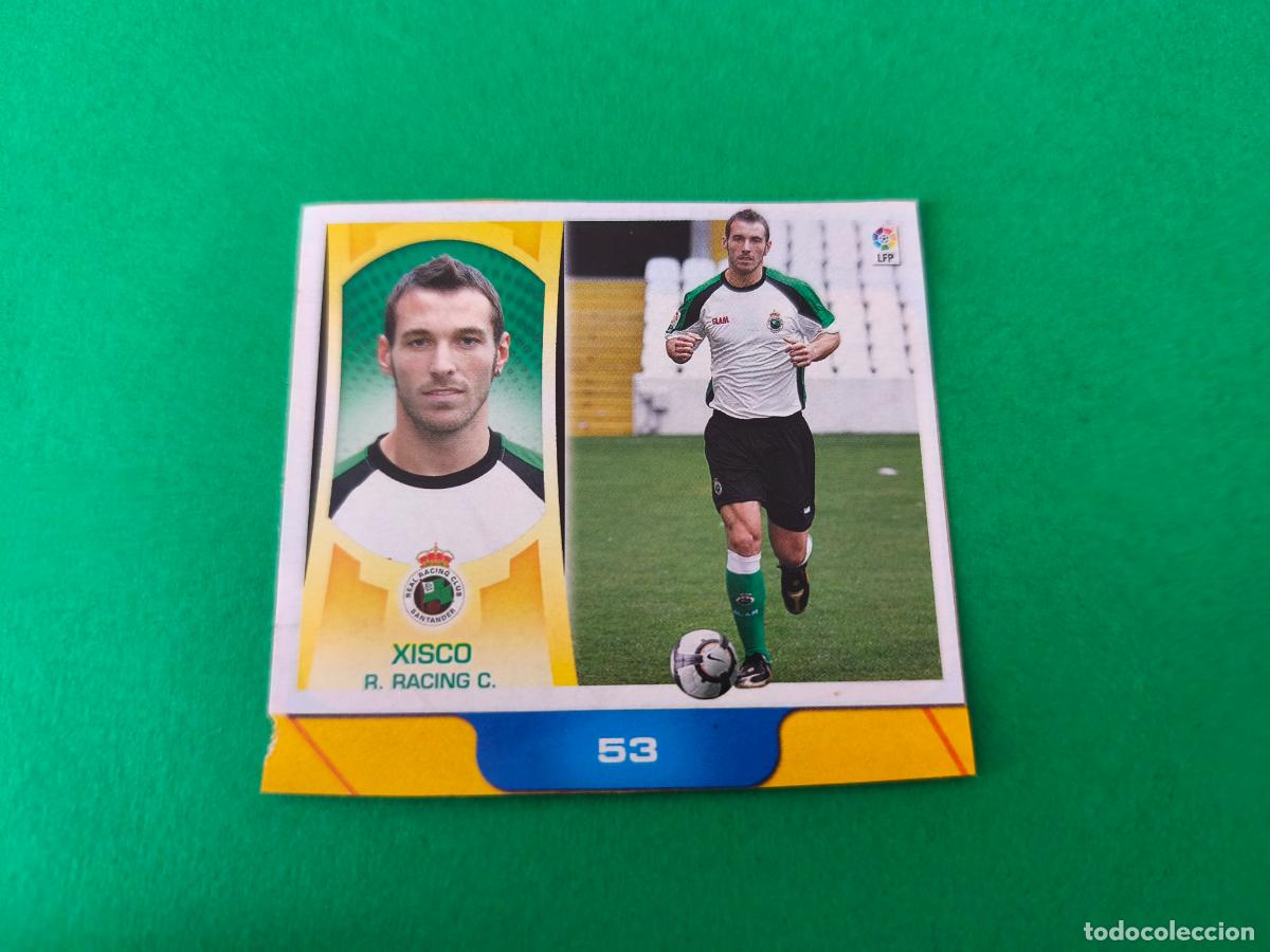 Figurine di Calcio: CROMO FUTBOL XISCO RACING DE SANTANDER RECORTADO FICHAJE N&ordm; 53 LIGA ESTE 2009-2010/09-10