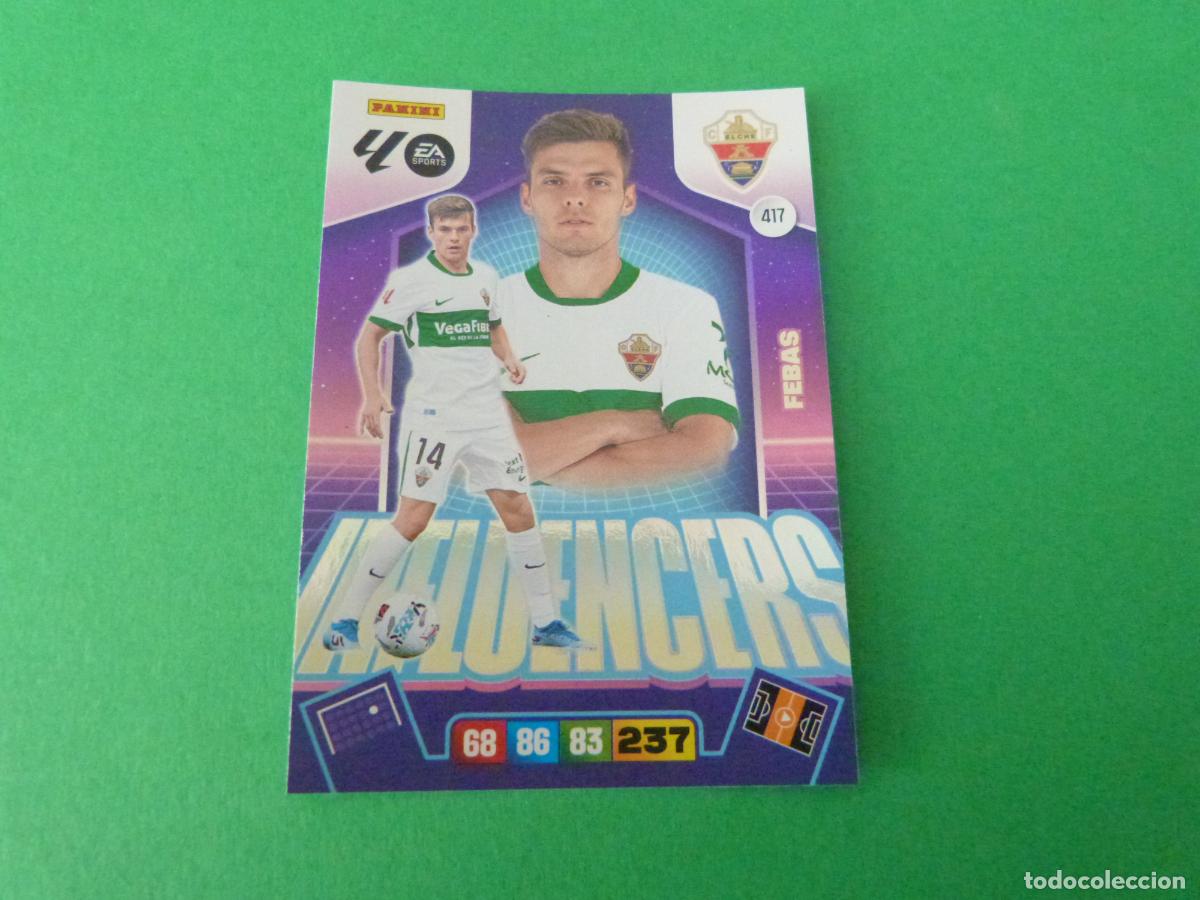Cromos de F&uacute;tbol: TRADING CARD FUTBOL FEBAS ELCHE C.F. N&ordm; 417 LIGA ADRENALYN XL 2025-2026/25-26 PANINI