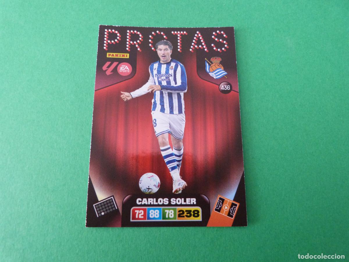 Cromos de F&uacute;tbol: TRADING CARD FUTBOL CARLOS SOLER REAL SOCIEDAD N&ordm; 436 LIGA ADRENALYN XL 2025-2026/25-26 PANINI