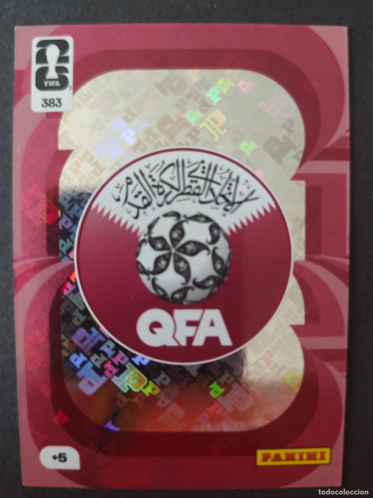 Cromos de F&uacute;tbol: 383 ESCUDO QATAR CATAR ADRENALYN MUNDIAL FIFA WORLD CUP 2026 PANINI