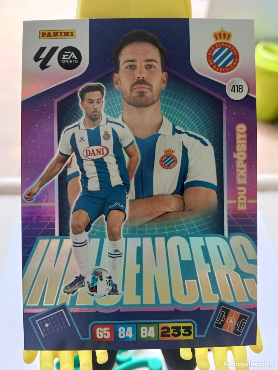 Football Stickers: Adrenanlyn 25/26 - Edu Exposito - N&deg; 418 - Espa&ntilde;ol - Influencers