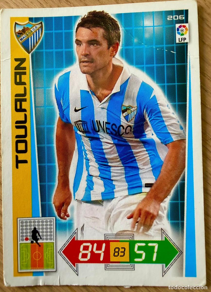 Fu&szlig;ball-Sticker: 206 TOULALAN MALAGA ADRENALYN XL 12 13 2012 2013 LIGA PANINI CARTAS FUTBOL
