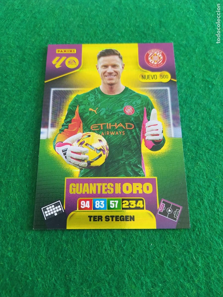 Fu&szlig;ball-Sticker: actualizacion de adrenalyn 2025 2026 nuevo guante de oro n&ordm; 500 ter stegen girona