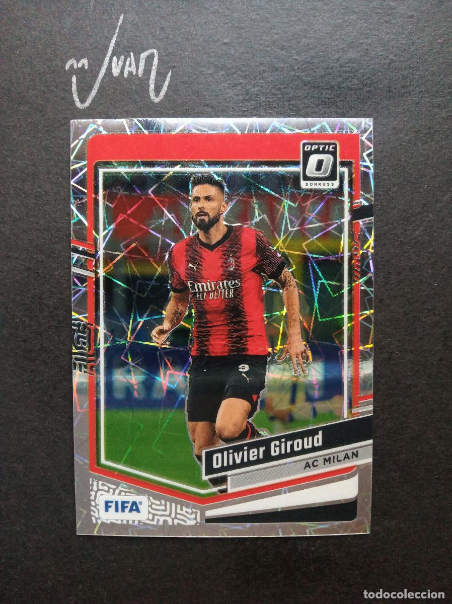 Cromos de F&uacute;tbol: N&ordm; 130 PARALELA OPTIC VELOCITY PRIZM GIROUD AC MILAN FRANCIA ⚽ PANINI &reg; DONRUSS FIFA 2023 2024 23 24