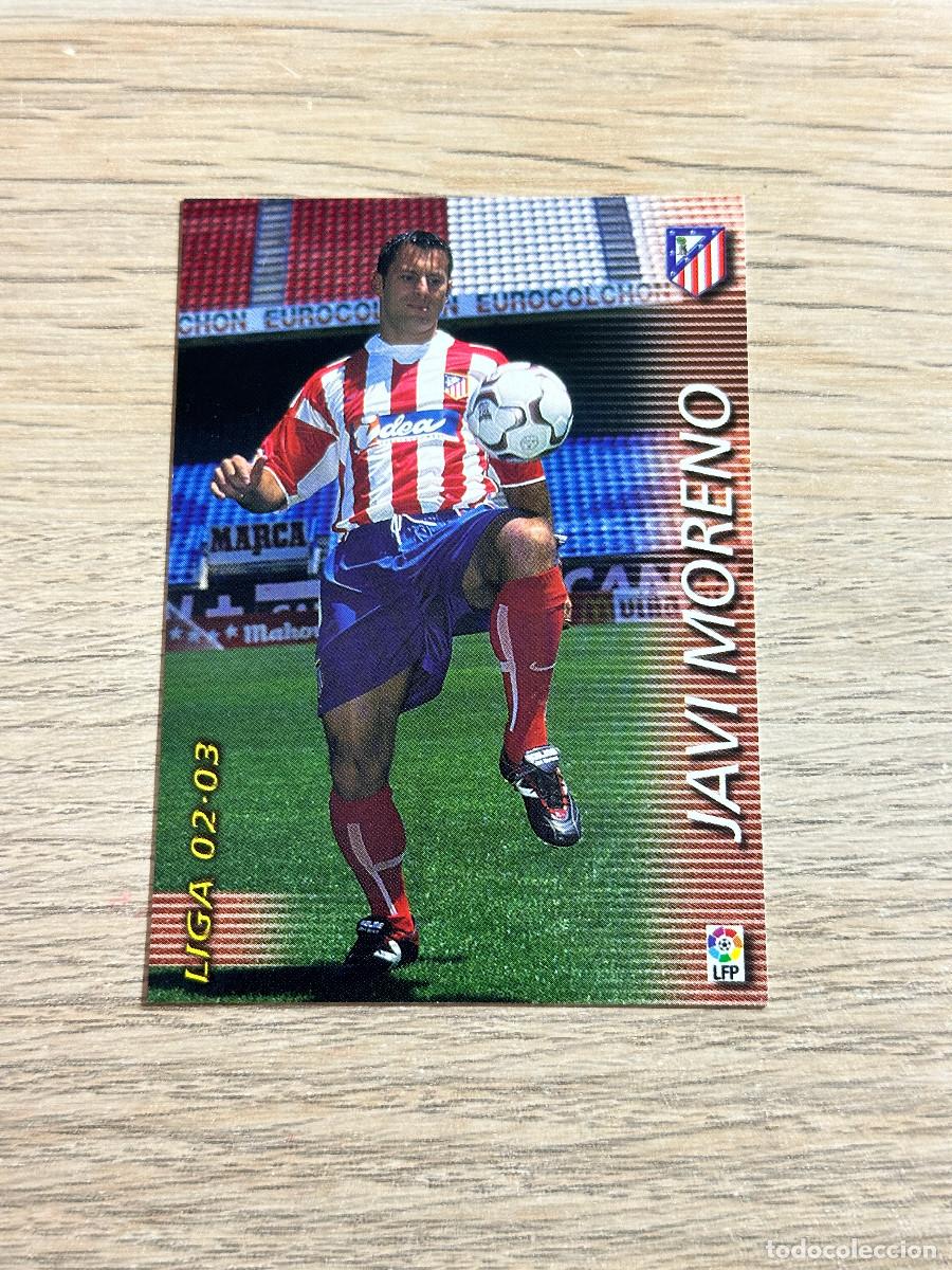 Cromos de f&uacute;tbol: JAVI MORENO n&ordm; 54 ATLETICO DE MADRID MEGACRACKS MEGAFICHAS 2002 2003 PANINI 02 03