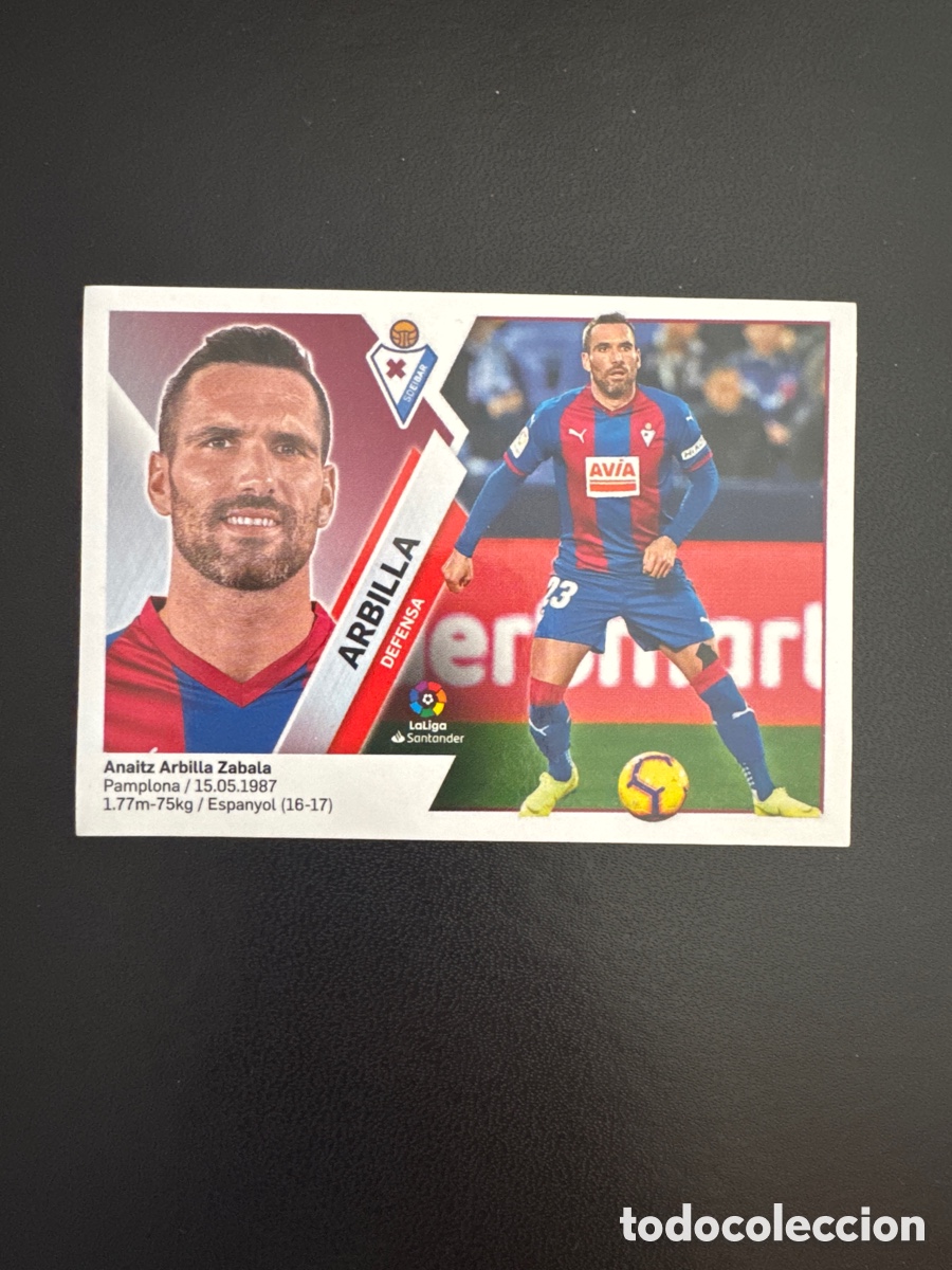 Fu&szlig;ball-Sticker: ARBILLA EIBAR N&Uacute;MERO 5 LIGA ESTE 2019 2020