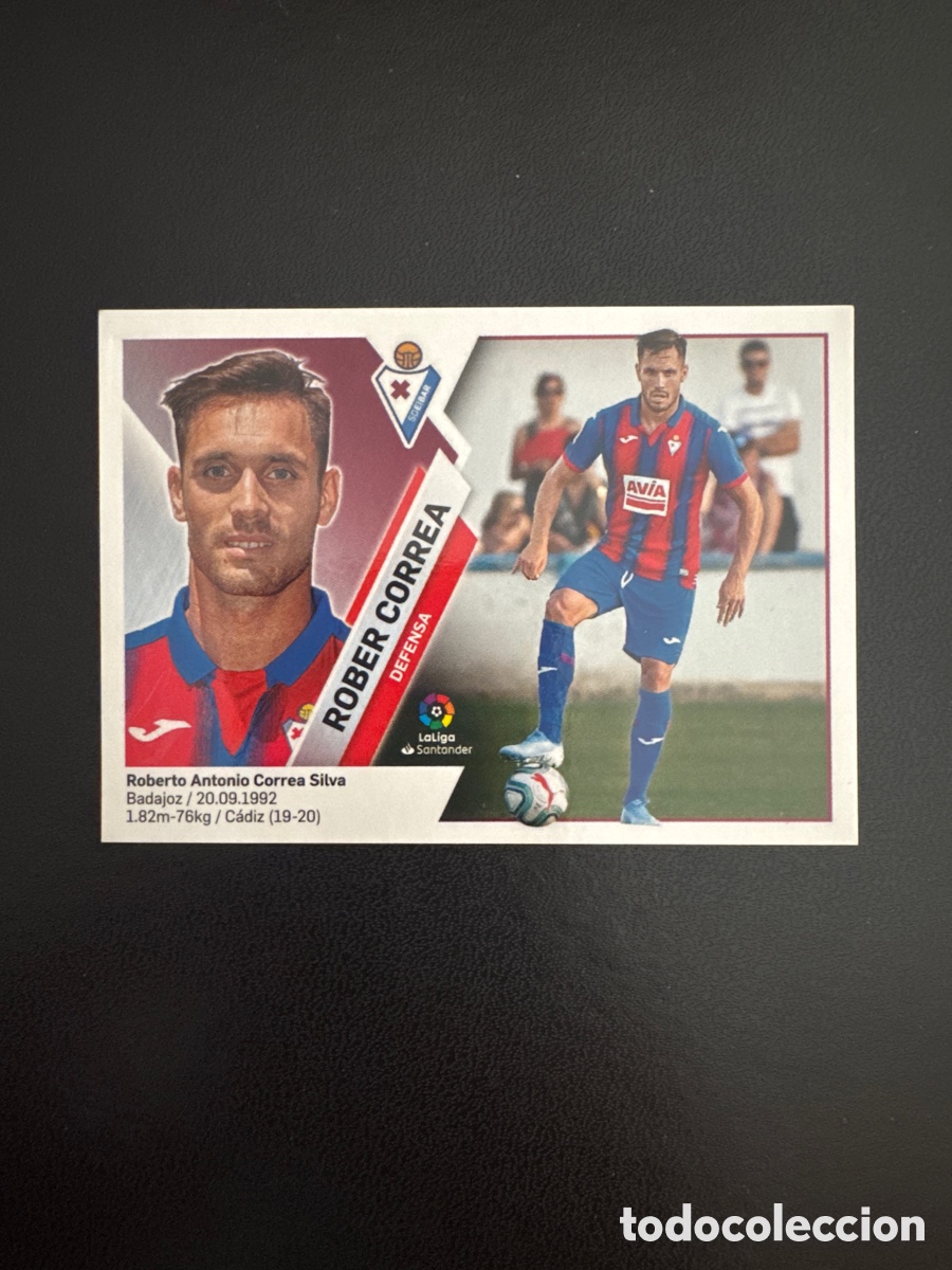 Fu&szlig;ball-Sticker: ROBER CORREA EIBAR N&Uacute;MERO 7BIS COLOCA,LIGA ESTE 2019 2020