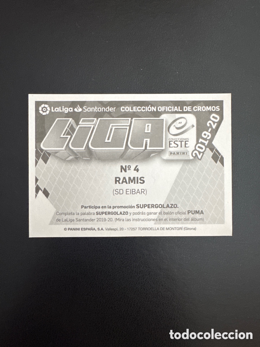 Cromos de f&uacute;tbol: RAMIS EIBAR N&Uacute;MERO 4 LIGA ESTE 2019 2020 - Foto 2